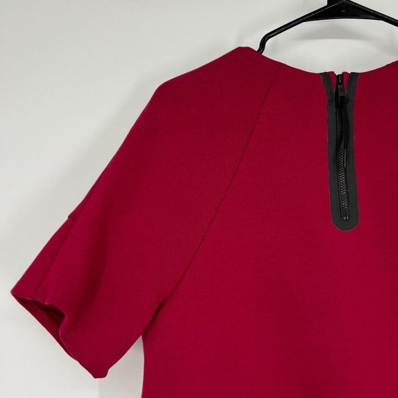 Nike Tech Top Fleece Crewneck Burgundy Short Sleeve - Picture 10 of 12